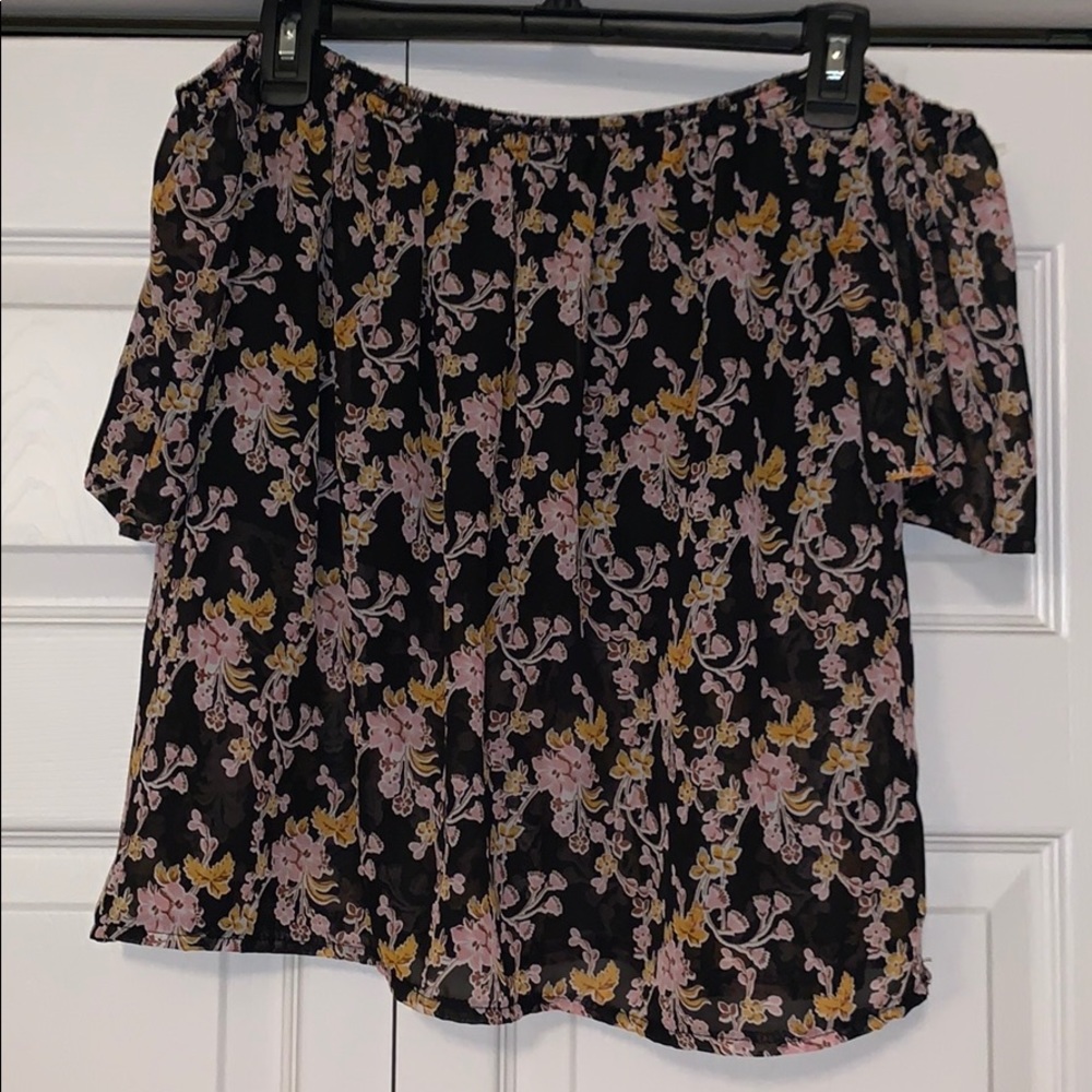 Off the shoulder floral blouse